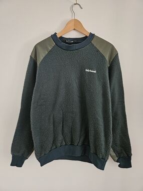 Vintage Helly Hansen Crewneck Fleece Sweater Mens Large Forest Green